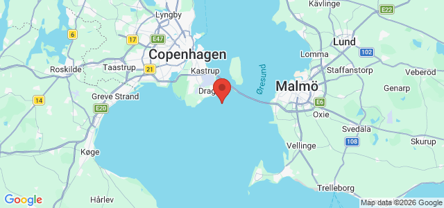 Kort over Ikke kortlagt sejladshindring. Drogden