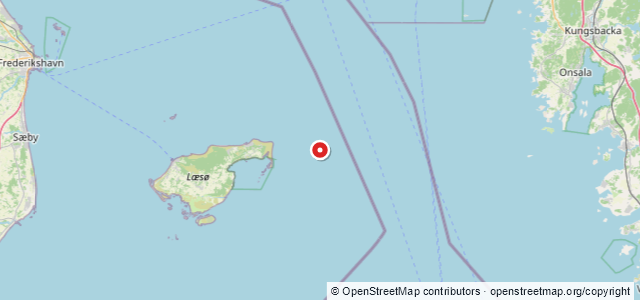 Kort over Fiskefartøjet FN340 »Melissa«