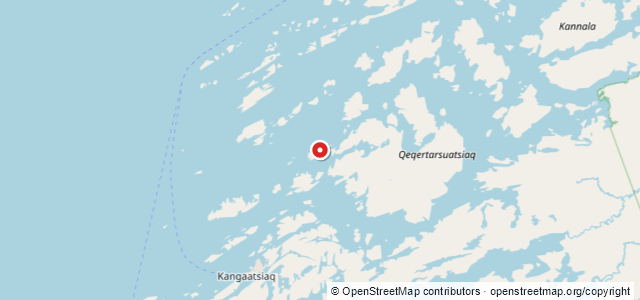 Kort over Vrag Grønland. Kangâtsiaq NNE
