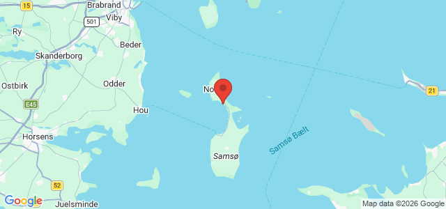 Kort over Sejladshindring. Samsø