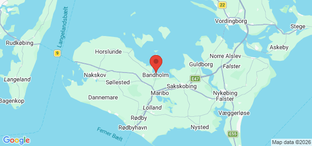 Kort over Vrag. Bandholm Havn NW