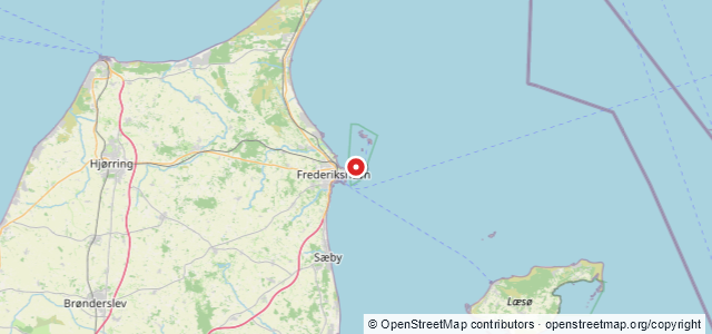 Kort over Sejladshindring. Frederikshavn. Deget E