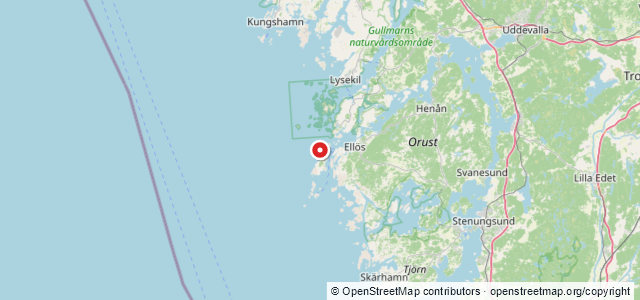 Kort over Rosina, Orust