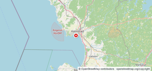 Kort over Najaden, Halmstad
