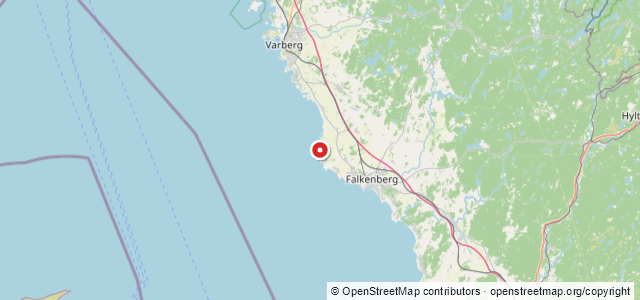 Kort over Delfin, Falkenberg