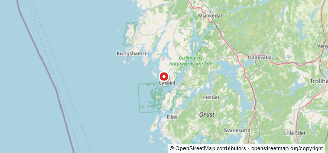 Kort over Hermes/Gustaf, Lysekil