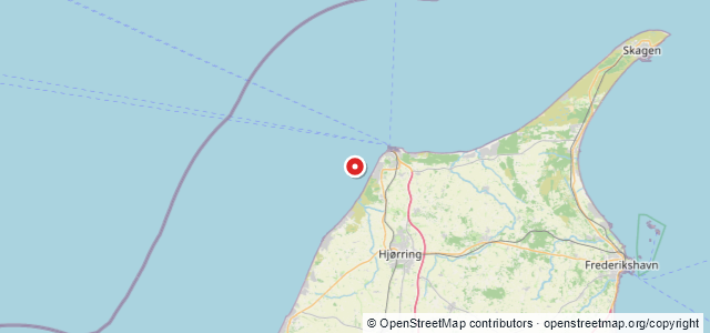 Kort over Vrag. Hirtshals WSW