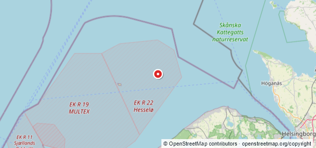 Kort over Vrag. Hesselø ENE