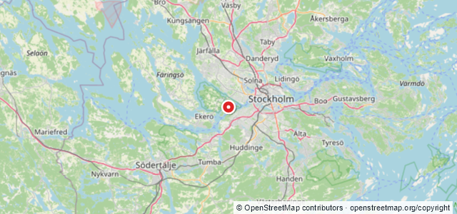 Kort over Pram, Ekerö