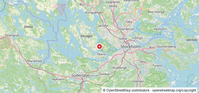 Kort over V 14, Ekerö