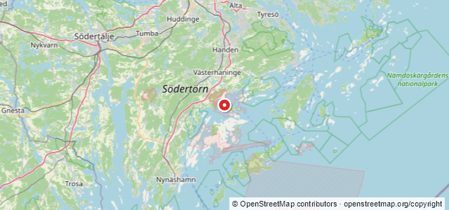 Kort over Vidar, Haninge