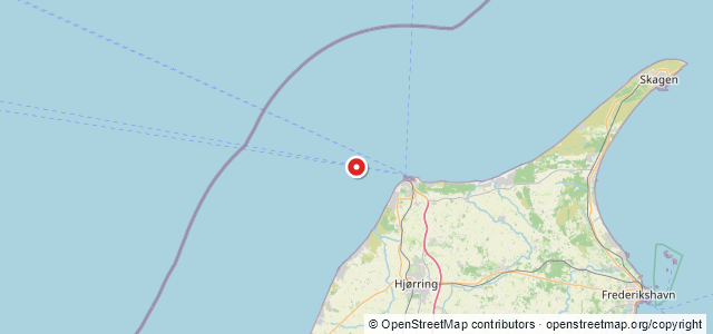 Kort over Vrag. Hirtshals Wnw
