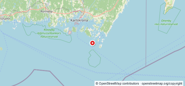 Kort over Wilhelmina, Karlskrona