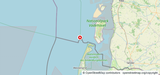 Kort over Advarselsområde, Rømø, Mandø, Listerdyb