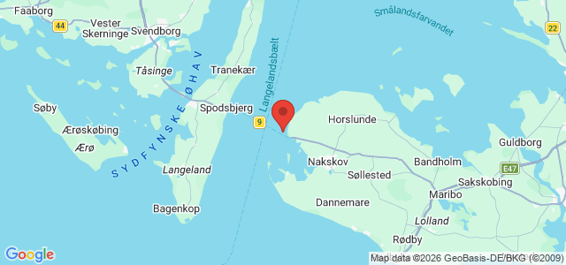 Kort over De Tre Fætre M/S
