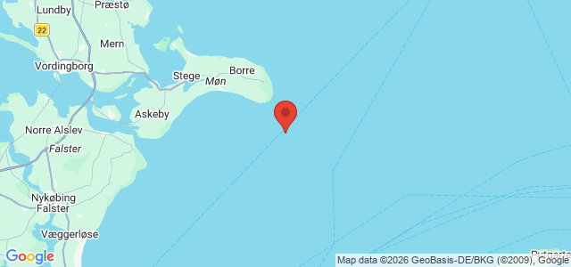 Kort over M.Sk. Ägil (Trævrag)