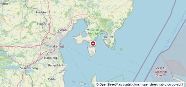 Kort over Ebeltoft Vig ved Draget