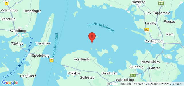 Kort over Valborg M/S