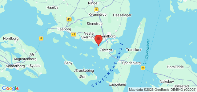 Kort over Bækkehave Fyr