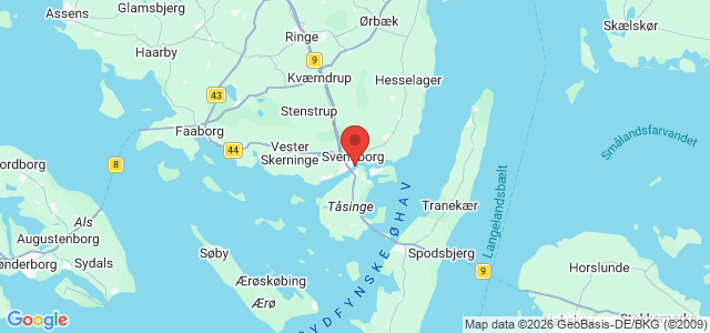 Kort over Svendborg Kajakklub