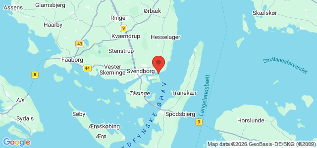 Kort over Maes Odde